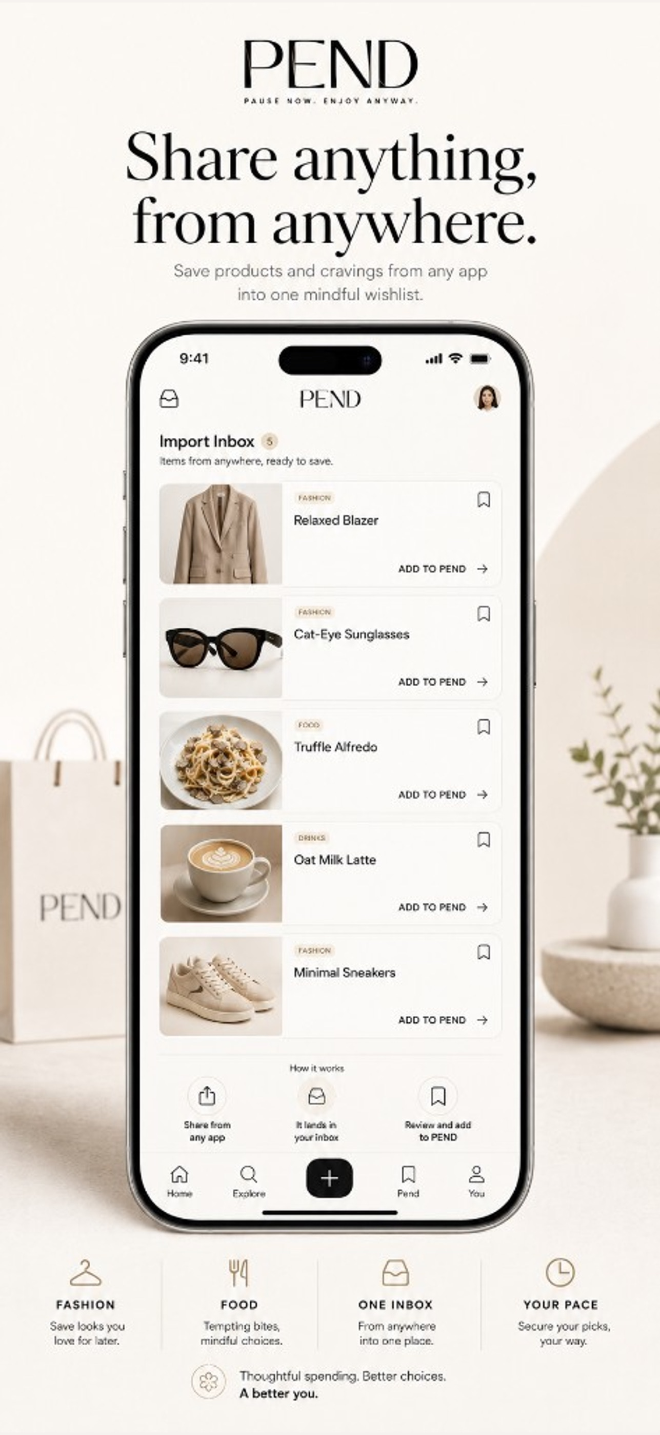 PEND — Pause now. Enjoy anyway.